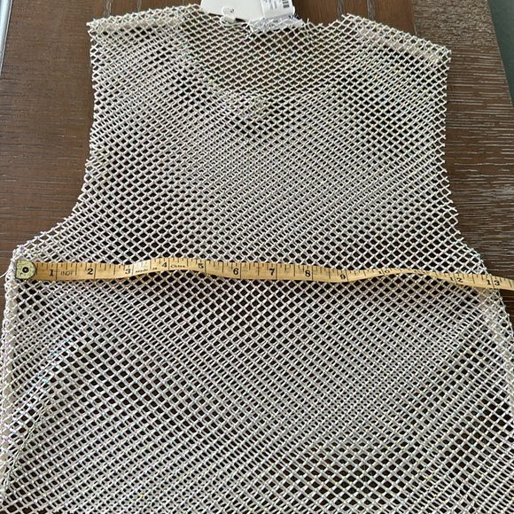 ZARA Mesh Rhinestone Tank Top Sz S - Picture 8 of 8